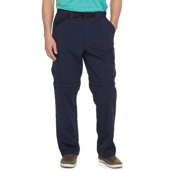 Men's Croft & Barrow&reg; Classic-fit Performance Stretch Belted Convertible Cargo Pants, Size: 32x32, Blue