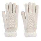 Sonoma Goods For Life&trade; Women's Solid Cozy Lined Cable-knit Gloves, Natural
