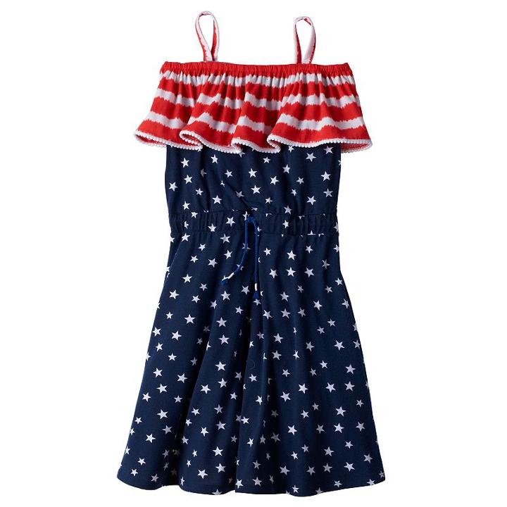 Girls 7-16 So&reg; Off Shoulder Drawstring Knit Dress, Girl's, Size: M/10, Blue