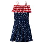 Girls 7-16 So&reg; Off Shoulder Drawstring Knit Dress, Girl's, Size: M/10, Blue