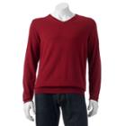 Big & Tall Croft & Barrow&reg; Classic-fit 12gg V-neck Sweater, Men's, Size: 2xb, Dark Red