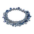 Simply Vera Vera Wang Blue Shaky Bead Coil Bracelet, Women's