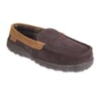 Men's Chaps Suede Moccasin Slippers, Size: Large, Brown