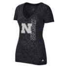 Women's Adidas Nebraska Cornhuskers Vertical Tee, Size: Small, Black