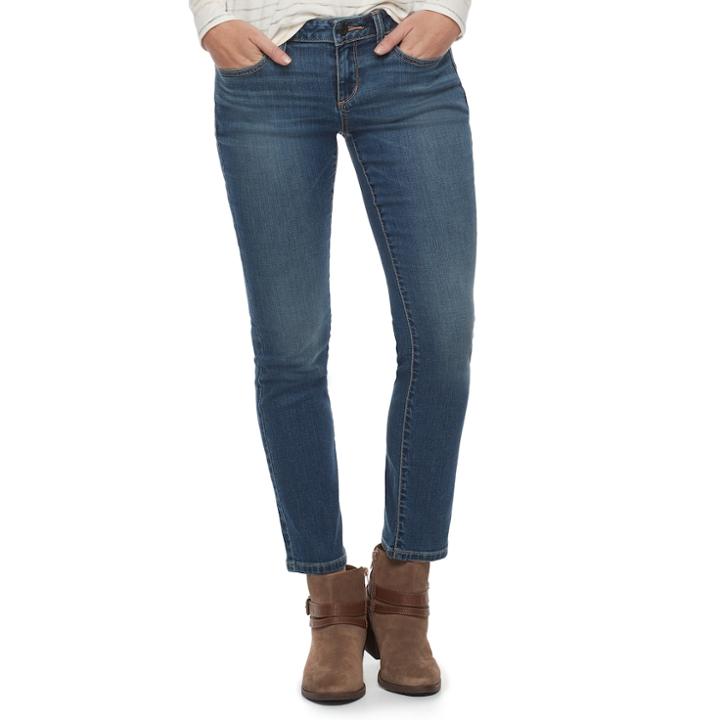 Petite Sonoma Goods For Life&trade; Slim Fit Straight-leg Jeans, Women's, Size: 4p-short, Med Blue