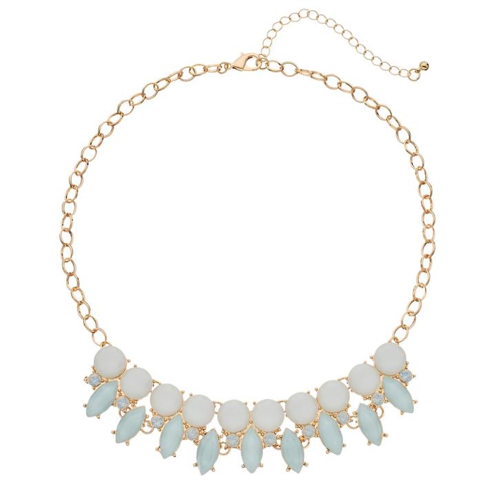 Mudd&reg; Pastel Stone Statement Necklace, Women's, Gold