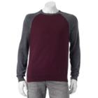Big & Tall Sonoma Goods For Life&reg; Classic-fit Colorblock Fine Gauge Crewneck Sweater, Men's, Size: 4xb, Dark Red