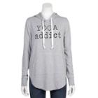 Juniors' Grayson Threads Yoga Addict Graphic Hoodie, Teens, Size: Large, Light Grey