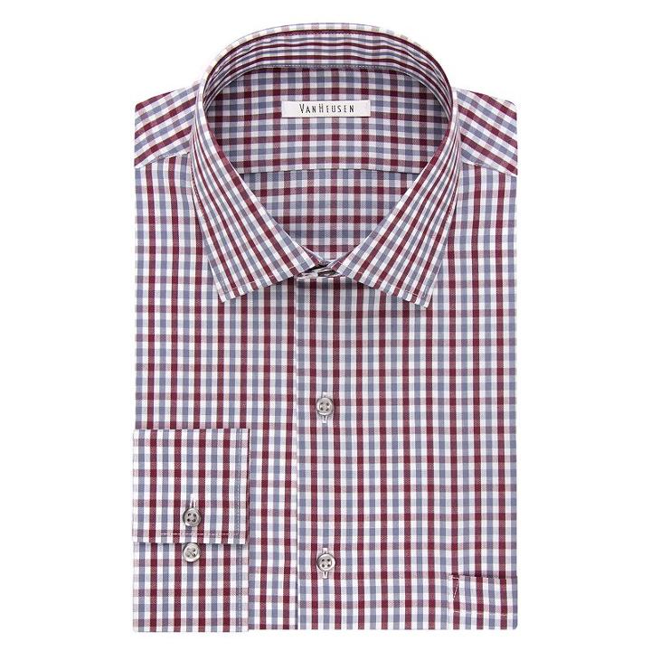 Big & Tall Van Heusen Flex-collar Dress Shirt, Men's, Size: 18.5 37/8t, Dark Red