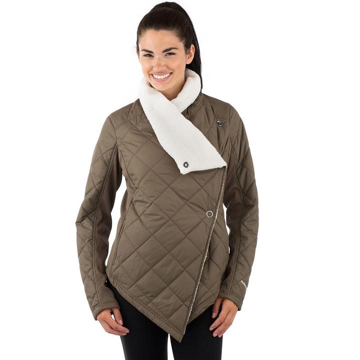 Women's Avalanche Cache Quilted Asymmetrical Jacket, Size: Large, Med Brown