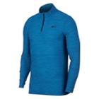 Men's Nike Breathe Quarter-zip Top, Size: Medium, Brt Blue