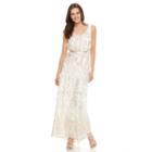 Women's Onyx Nite Geometric Blouson Evening Gown, Size: 14, Gold