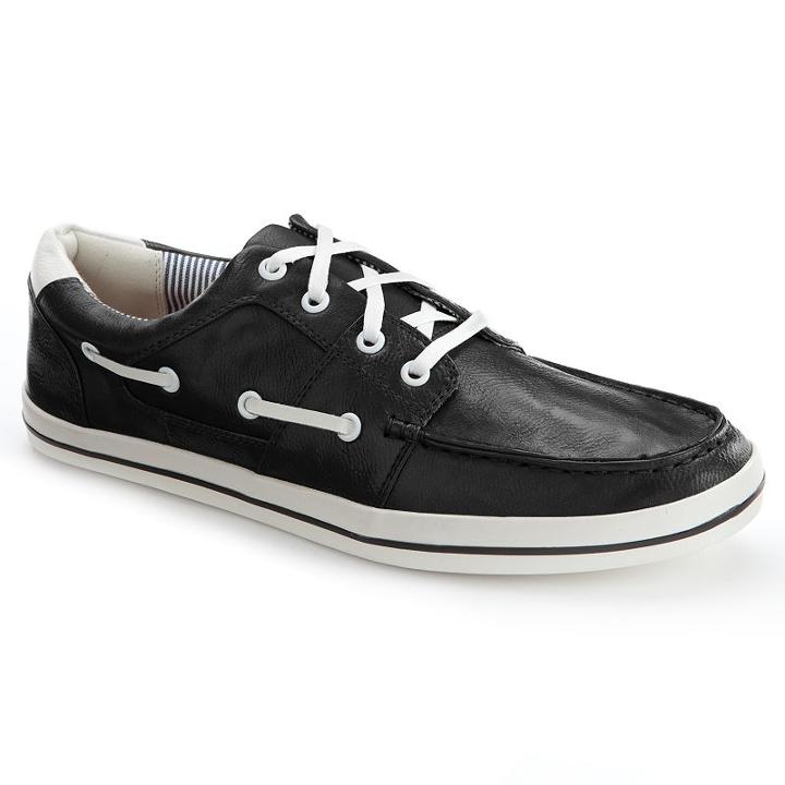 Apt. 9&reg; Men's Boat Shoes, Size: 8, Black