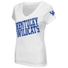 Juniors' Campus Heritage Kentucky Wildcats Shoutout V-neck Tee, Women's, Size: Small, Med Blue