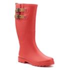 Chooka Solid Women's Tall Waterproof Rain Boots, Size: 7, Med Red