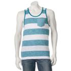 Men's Distortion Striped Tank Top, Size: Large, Turquoise/blue (turq/aqua)