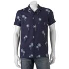 Men's Marc Anthony Slim-fit Tropical Button-down Shirt, Size: Small, Blue