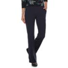 Women's Croft & Barrow&reg; Pull-on Bootcut Pants, Size: 12, Dark Blue