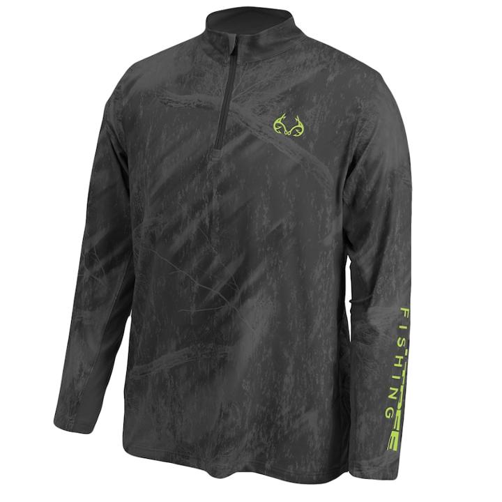 Men's Realtree Cast Performance Quarter-zip Windshirt, Size: Xl, Black