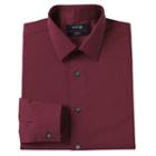 Men's Apt. 9&reg; Modern-fit Stretch Spread-collar Dress Shirt, Size: 15.5-34/35, Dark Red
