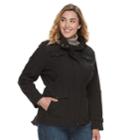 Plus Size Mo-ka Hooded Soft Shell Anorak Jacket, Women's, Size: 3xl, Black