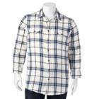 Big & Tall Sonoma Goods For Life&trade; Classic-fit Plaid Button-down Shirt, Men's, Size: 3xb, Dark Blue