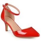 Journee Collection Ike Women's Patent Leather High Heels, Girl's, Size: 10, Red