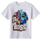 Boys 8-20 Minecraft Like A Boss Tee By Jinx, Boy's, Size: Large, White