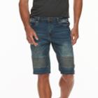 Men's Xray Slim-fit Moto Stretch Denim Shorts, Size: 36, Dark Blue