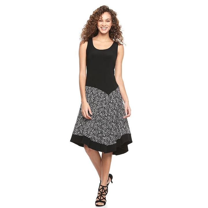 Women's Msk Asymmetrical A-line Dress, Size: Small, Grey (charcoal)