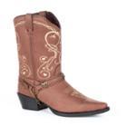 Lil Crush By Durango Heartfelt Girls' Western Boots, Size: 6, Brown