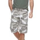 Men's Rawx Regular-fit Belted Cargo Shorts, Size: 32, White