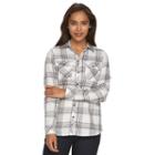 Women's Croft & Barrow&reg; Plaid Flannel Shirt, Size: Xl, Brt Pink
