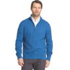 Big & Tall Men's Cable-knit Quarter-zip Sweater, Size: 3xl Tall, Blue (navy)