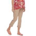 Maternity A:glow Full Belly Panel Girlfriend Chino Pants, Women's, Size: 14-mat, Red/coppr (rust/coppr)