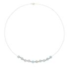 14k Gold Aquamarine Beaded Necklace, Women's, Size: 18, Blue