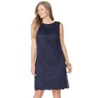 Plus Size Chaps Lace Shift Dress, Women's, Size: 22 W, Blue (navy)