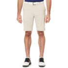 Men's Grand Slam Active Waistband Stretch Performance Golf Shorts, Size: 38, Light Grey