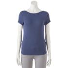 Women's Apt. 9&reg; Scoop-back Tee, Size: Large, Blue