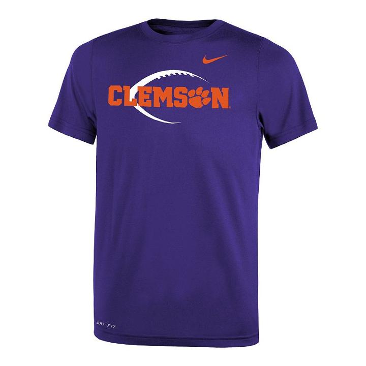 Boys 8-20 Nike Clemson Tigers Legend Icon Tee, Size: M 10-12, Purple