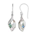 Abalone & Mother-of-pearl Sterling Silver Marquise Drop Earrings, Women's, White