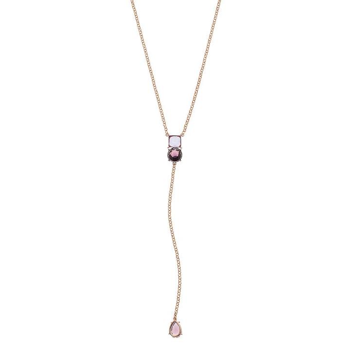 Jennifer Lopez Geometric Stone Y Necklace, Women's, Purple Oth