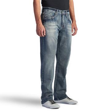 Men's Rock & Republic&reg; Stretch Straight-leg Relaxed-fit Jeans, Size: 36x32, Light Blue