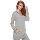 Women's Juicy Couture Embellished Hooded Sweatshirt, Size: Xl, Med Grey