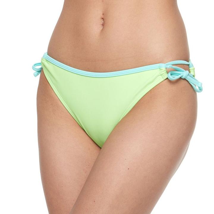 Mix And Match Side-tie Scoop Bikini Bottoms, Size: Small, Med Green