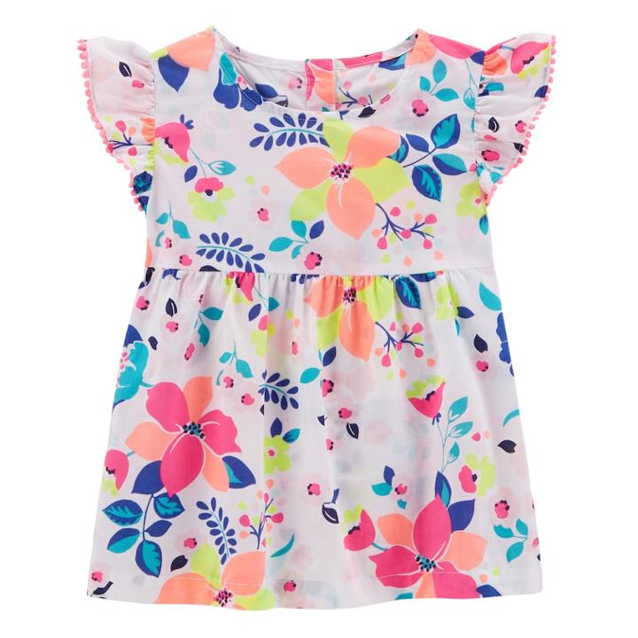 Girls' 4-8 Carter's Flutter Sleeve Tunic Top, Size: 7, Print