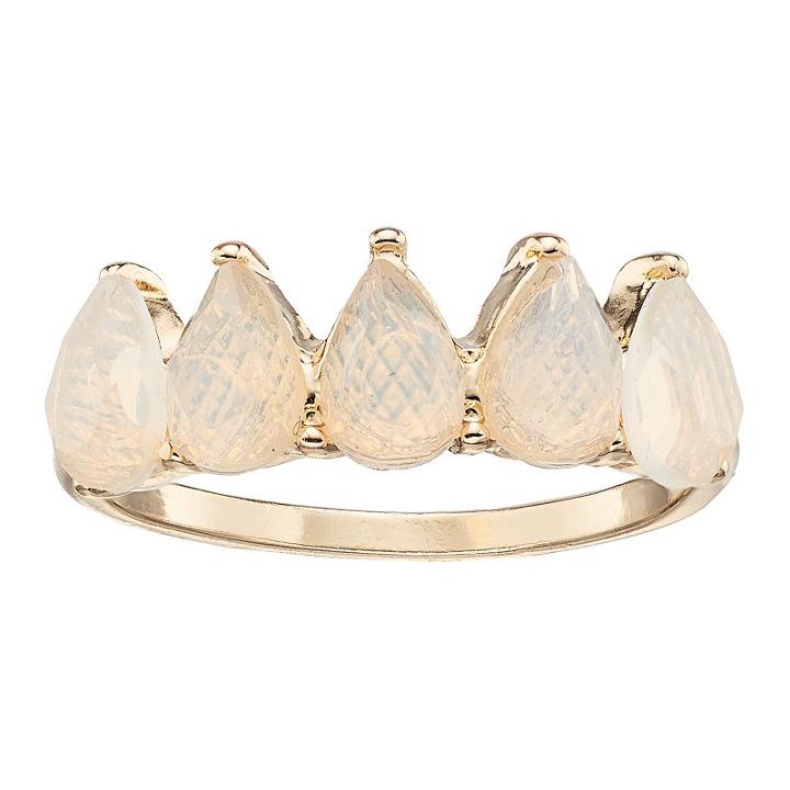 Lc Lauren Conrad Teardrop Ring, Women's, Size: 7.50, Gold