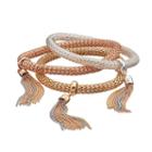Two Tone Tassel Mesh Bracelet Set, Women's, Multicolor