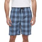 Men's Chaps Plaid Sleep Shorts, Size: Medium, Blue (navy)