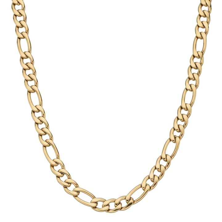 Lynx Men's Gold Tone Steel Stainless Steel Figaro Chain Necklace -24 In, Size: 24